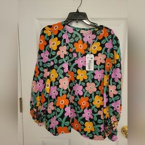 NWT Traffic People ladies floral blouse.